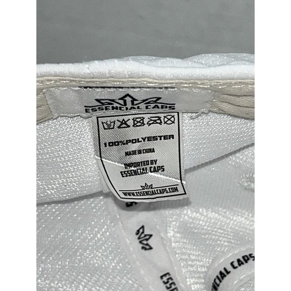 Daytona Beach  ￼White Embroidered Adjustable Strapback Hat Cap Essencial - Picture 5 of 6